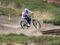 Tahnee Seagrave of Great Britain participates in the UCI Mountain Bike World Championships Downhill Woman Qualification in Pal Arinsal, Ando...