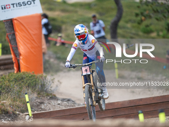 Tahnee Seagrave of Great Britain participates in the UCI Mountain Bike World Championships Downhill Woman Qualification in Pal Arinsal, Ando...