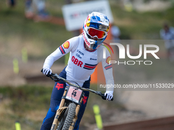 Tahnee Seagrave of Great Britain participates in the UCI Mountain Bike World Championships Downhill Woman Qualification in Pal Arinsal, Ando...