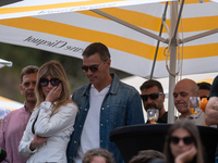 Pedro Sanchez, President of Spain, and his wife Begona Gomez Fernandez visit Andorra during the UCI Mountain Bike World Championships Men Do...