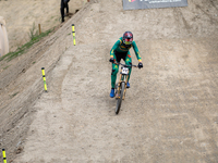 Greg Minnaar of South Africa makes his last descent in the UCI Mountain Bike World Championships Men Downhill in Pal Arinsal, Andorra, on Au...