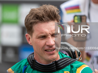 Greg Minnaar of South Africa makes his last descent in the UCI Mountain Bike World Championships Men Downhill in Pal Arinsal, Andorra, on Au...