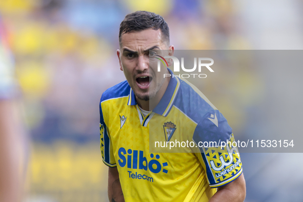 Gonzalo Escalante of Cadiz CF during the Liga Hypermotion match between Cadiz CF and CD Tenerife at Nuevo Mirandilla in Seville, Spain, on A...