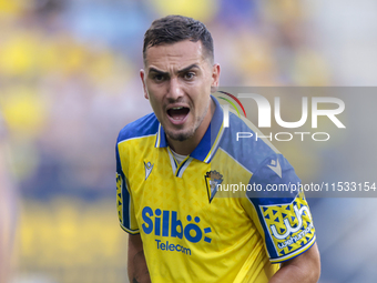 Gonzalo Escalante of Cadiz CF during the Liga Hypermotion match between Cadiz CF and CD Tenerife at Nuevo Mirandilla in Seville, Spain, on A...