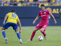 Yann Bodiger of CD Tenerife controls the ball during the Liga Hypermotion match between Cadiz CF and CD Tenerife at Nuevo Mirandilla in Sevi...