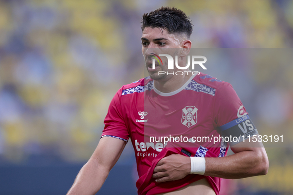 Waldo Rubio of CD Tenerife during the Liga Hypermotion match between Cadiz CF and CD Tenerife at Nuevo Mirandilla in Seville, Spain, on Augu...