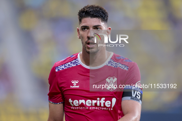 Waldo Rubio of CD Tenerife during the Liga Hypermotion match between Cadiz CF and CD Tenerife at Nuevo Mirandilla in Seville, Spain, on Augu...