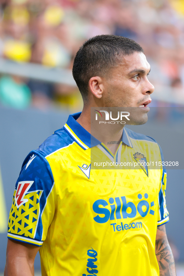 Brian Ocampo of Cadiz CF during the Liga Hypermotion match between Cadiz CF and CD Tenerife at Nuevo Mirandilla in Seville, Spain, on August...