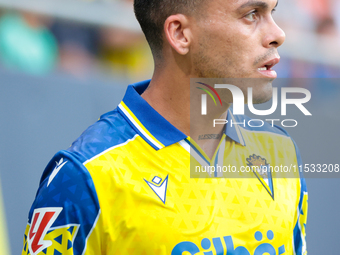 Brian Ocampo of Cadiz CF during the Liga Hypermotion match between Cadiz CF and CD Tenerife at Nuevo Mirandilla in Seville, Spain, on August...