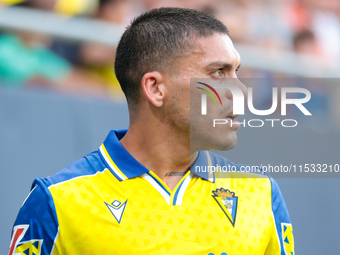 Brian Ocampo of Cadiz CF during the Liga Hypermotion match between Cadiz CF and CD Tenerife at Nuevo Mirandilla in Seville, Spain, on August...