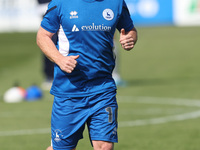 Adam Campbell of Hartlepool United warms up during the Vanarama National League match between Hartlepool United and Braintree Town at Victor...