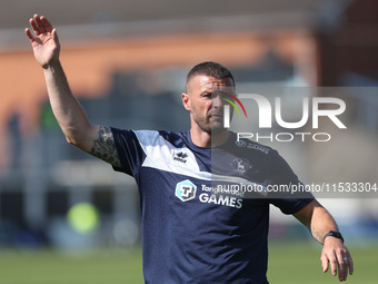 Hartlepool United assistant manager Carl Dickinson during the Vanarama National League match between Hartlepool United and Braintree Town at...