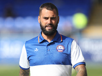 Braintree Town manager Angelo Harrop during the Vanarama National League match between Hartlepool United and Braintree Town at Victoria Park...