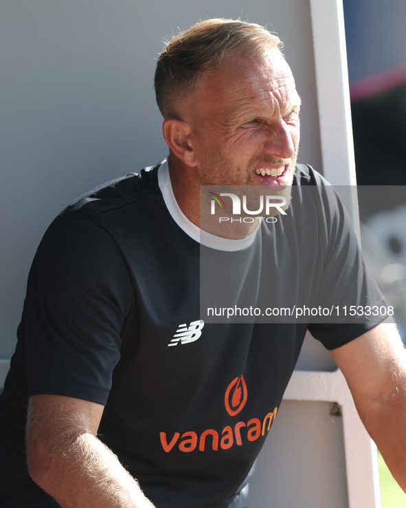 Braintree Town's first team coach, Michael Brothers, during the Vanarama National League match between Hartlepool United and Braintree Town...