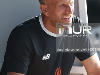 Braintree Town's first team coach, Michael Brothers, during the Vanarama National League match between Hartlepool United and Braintree Town...