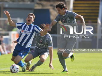 During the Vanarama National League match between Hartlepool United and Braintree Town at Victoria Park in Hartlepool, England, on August 31...