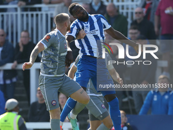 During the Vanarama National League match between Hartlepool United and Braintree Town at Victoria Park in Hartlepool, England, on August 31...