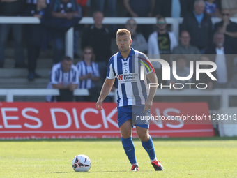 Hartlepool United's Nicky Featherstone is in action during the Vanarama National League match between Hartlepool United and Braintree Town a...