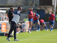 Braintree Town manager Angelo Harrop during the Vanarama National League match between Hartlepool United and Braintree Town at Victoria Park...