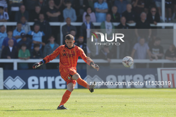 Joel Dixon of Hartlepool United during the Vanarama National League match between Hartlepool United and Braintree Town at Victoria Park in H...