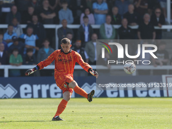 Joel Dixon of Hartlepool United during the Vanarama National League match between Hartlepool United and Braintree Town at Victoria Park in H...