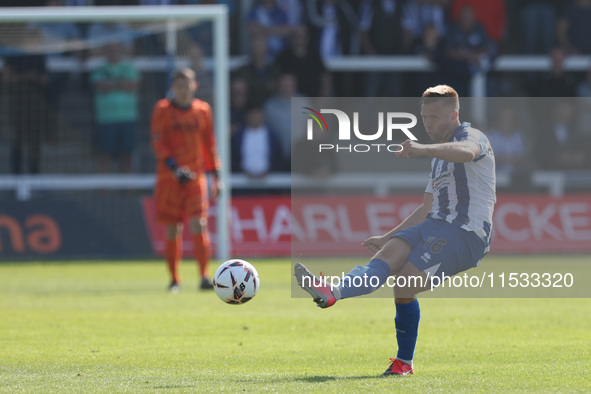 Nicky Featherstone of Hartlepool United is in action during the Vanarama National League match between Hartlepool United and Braintree Town...