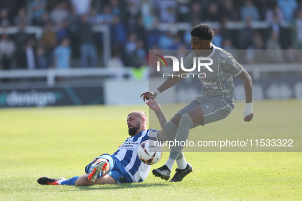 During the Vanarama National League match between Hartlepool United and Braintree Town at Victoria Park in Hartlepool, England, on August 31...