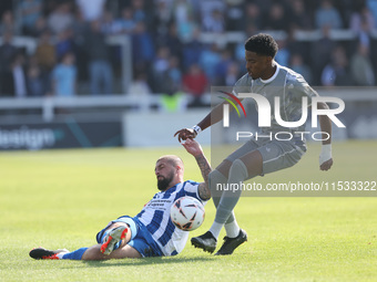 During the Vanarama National League match between Hartlepool United and Braintree Town at Victoria Park in Hartlepool, England, on August 31...