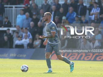 Braintree Town's Joe Grimwood during the Vanarama National League match between Hartlepool United and Braintree Town at Victoria Park in Har...