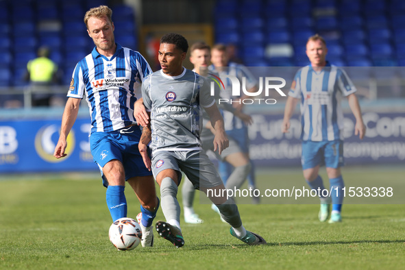 During the Vanarama National League match between Hartlepool United and Braintree Town at Victoria Park in Hartlepool, England, on August 31...