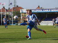 Adam Campbell of Hartlepool United is in action during the Vanarama National League match between Hartlepool United and Braintree Town at Vi...