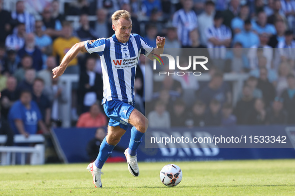 Greg Sloggett of Hartlepool United during the Vanarama National League match between Hartlepool United and Braintree Town at Victoria Park i...