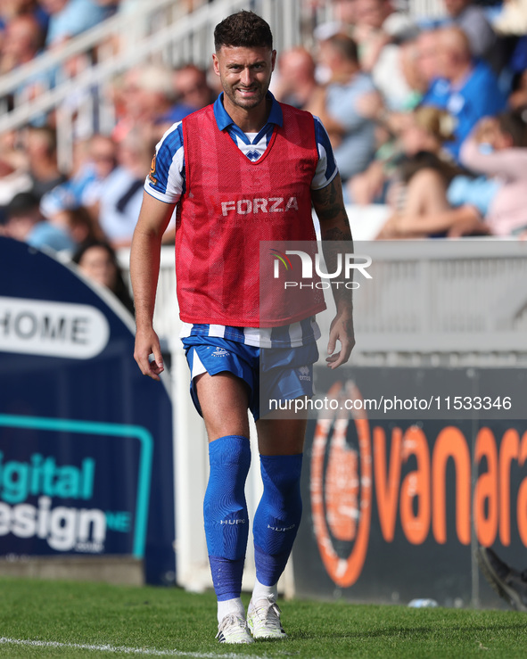 Gary Nadine of Hartlepool United during the Vanarama National League match between Hartlepool United and Braintree Town at Victoria Park in...