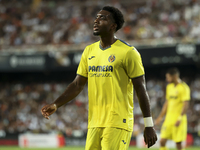 Villarreal's Logan Evans Costa during the La Liga match between Valencia CF and Villarreal CF at Mestalla Stadium in Valencia, Spain, on Aug...