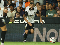 Luis Rioja of Valencia CF during the La Liga match between Valencia CF and Villarreal CF at Mestalla Stadium in Valencia, Spain, on August 3...