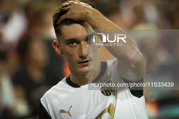 Pepelu, Jose Luis Garcia Vaya, of Valencia CF, during the La Liga match between Valencia CF and Villarreal CF at Mestalla Stadium in Valenci...