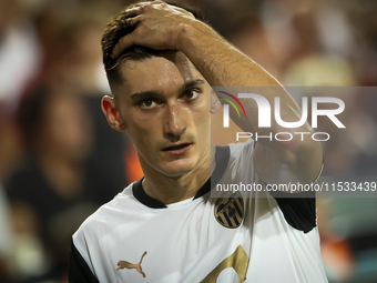 Pepelu, Jose Luis Garcia Vaya, of Valencia CF, during the La Liga match between Valencia CF and Villarreal CF at Mestalla Stadium in Valenci...