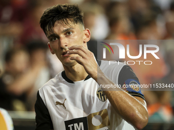 Pepelu, Jose Luis Garcia Vaya, of Valencia CF, during the La Liga match between Valencia CF and Villarreal CF at Mestalla Stadium in Valenci...