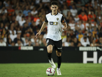 Pepelu, Jose Luis Garcia Vaya, of Valencia CF, during the La Liga match between Valencia CF and Villarreal CF at Mestalla Stadium in Valenci...