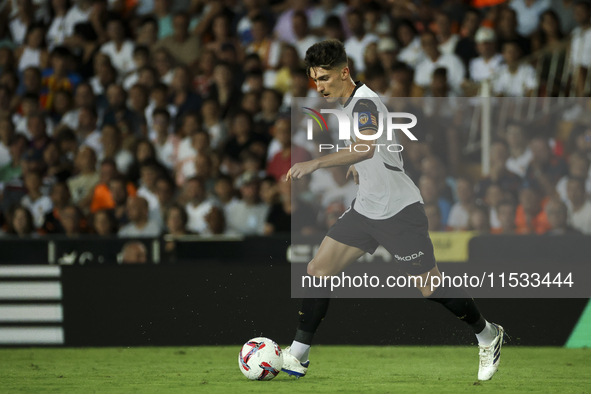 Pepelu, Jose Luis Garcia Vaya, of Valencia CF, during the La Liga match between Valencia CF and Villarreal CF at Mestalla Stadium in Valenci...