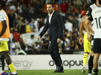 Head coach of Valencia CF, Ruben Baraja, after the La Liga match between Valencia CF and Villarreal CF at Mestalla Stadium in Valencia, Spai...