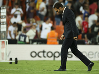 Head coach of Valencia CF, Ruben Baraja, after the La Liga match between Valencia CF and Villarreal CF at Mestalla Stadium in Valencia, Spai...