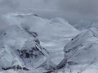 A view of the glacier at Tanggula Pass on the border between Qinghai and Tibet in Nagqu, Tibet, China, on August 7, 2024. (