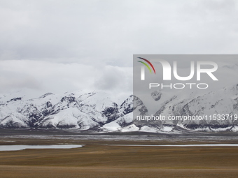 A view of the glacier at Tanggula Pass on the border between Qinghai and Tibet in Nagqu, Tibet, China, on August 7, 2024. (