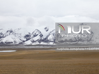 A view of the glacier at Tanggula Pass on the border between Qinghai and Tibet in Nagqu, Tibet, China, on August 7, 2024. (