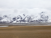 A view of the glacier at Tanggula Pass on the border between Qinghai and Tibet in Nagqu, Tibet, China, on August 7, 2024. (