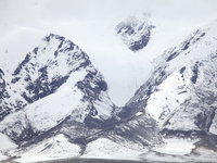 A view of the glacier at Tanggula Pass on the border between Qinghai and Tibet in Nagqu, Tibet, China, on August 7, 2024. (