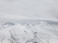 A view of the glacier at Tanggula Pass on the border between Qinghai and Tibet in Nagqu, Tibet, China, on August 7, 2024. (