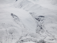 A view of the glacier at Tanggula Pass on the border between Qinghai and Tibet in Nagqu, Tibet, China, on August 7, 2024. (