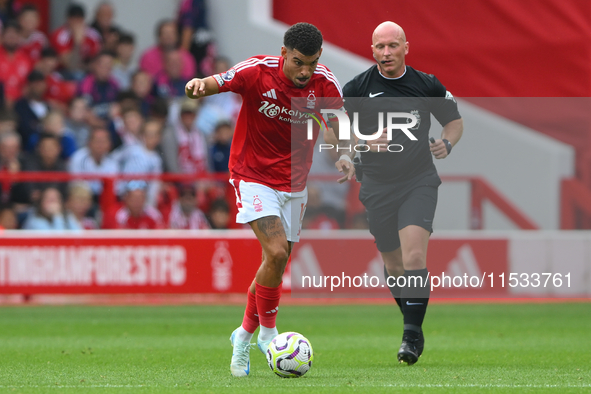 Morgan Gibbs-White of Nottingham Forest during the Premier League match between Nottingham Forest and Wolverhampton Wanderers at the City Gr...